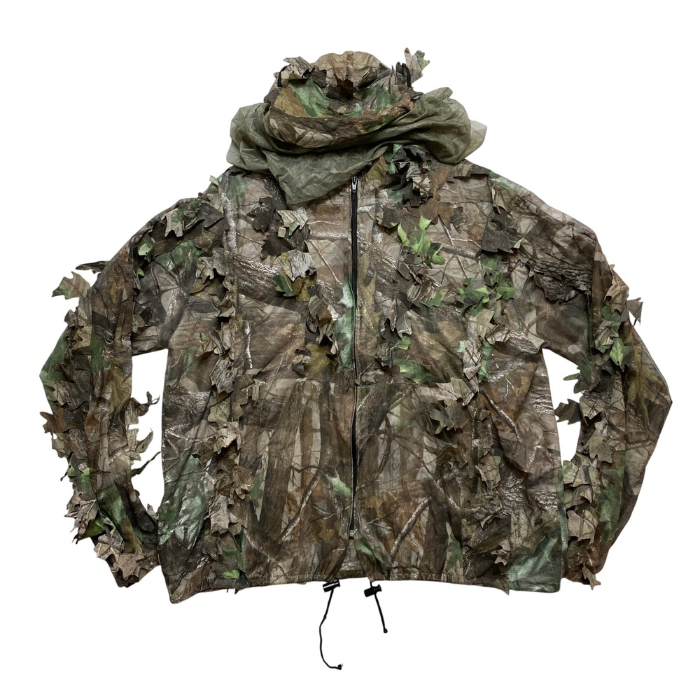 Remington Ghillie Shirt Mens L/XL Green Real Tree HD Green 3D Leafy Camo